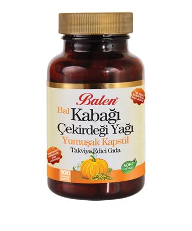 Balen 3 Boxes Pumpkin Seed Oil 100 Capsules X 1380 mg - Buy Online on GoSupps.com