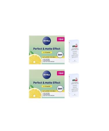 NIVEA Perfect & Matte Vitamin C Face Care Cream 50 Ml *2 Pieces & Sebamed Mini Body Lotion