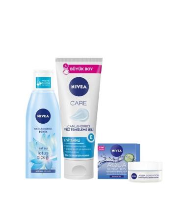 NIVEA Revitalizing Toner 200ml Revitalizing Face Cleansing Gel 225ml Face Care Cream Aqua Sensation 50ml