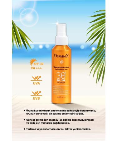 Derminix Sun Cream Spf 30 High Protection Face and Body Sun Cream - Buy Online on GoSupps.com