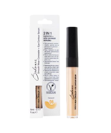 Soho NYC Vegan Under Eye Dark Circles and Bags Serum Concealer 5ml - No:6 Caramel - Buy Online on GoSupps.com