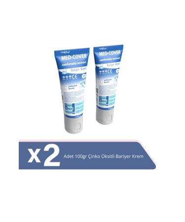 MED-COVER Zinc Oxide Barrier Cream 100gr X 2 Pieces