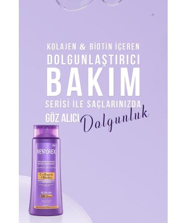 Restorex Collagen & Biotin Volumizing Shampoo for Hair Without Volume 500ml - Buy Online on GoSupps.com