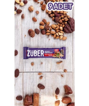 Z ber Healthy Mixed Nuts Bar - 9 Pieces X 35gr (Does not contain sweeteners or sugar natural)