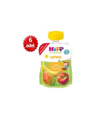 Hipp Organic X 6 Pieces Banana Apple Pear Puree 100gr