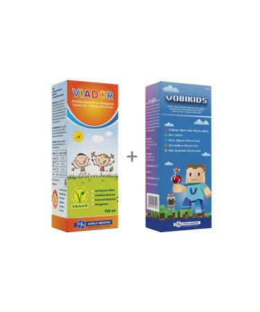 Viador Food Friendly Herbal Syrup + Vobikids Special Support Syrup for School Age Children
