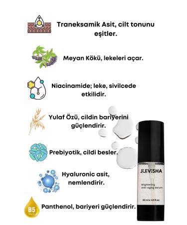 jijivisha Brightening Antiaging Serum (Tranexamic Acid And Niacinamide Serum) 30ml - Buy Online on GoSupps.com