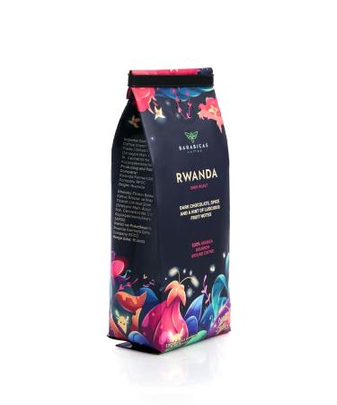 BARABICAS Rwanda 100% Arabica Bourbon - Dark Roast - Ground Coffee - 250gr