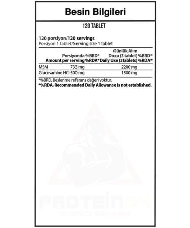 Hardline Glucosamine Msm 120 Tablets - Buy Online on GoSupps.com