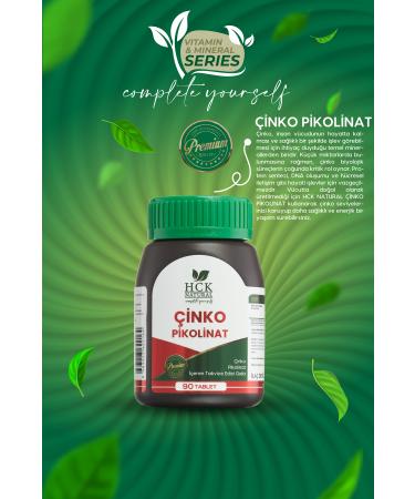 HCK NATURAL Zinc Picolinate 90 Tablets Food Supplement - Buy Online on GoSupps.com