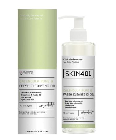 Skin401 Calendula Pure & Refreshing Skin Cleansing Oil 200 ml - Buy Online on GoSupps.com