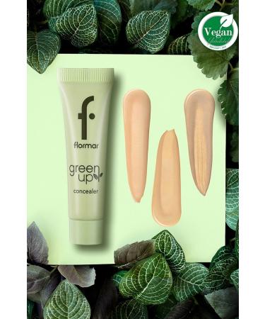 Flormar Vegan Liquid Concealer Giving a Moisture and Bright Appearance-green Up Concealer-001 Light-4251903322249 - Buy Online on GoSupps.com