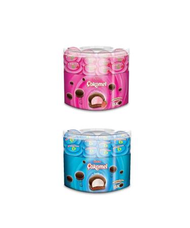 lker okomel Marshmallow Strawberry + Plain 12 Gr X 15 Pieces 2-piece set