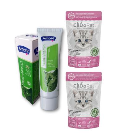 AMORE Multivitamin-Taurine-Biotin 100ml Cat Malt CadoPet Kitten 2 Punch Wet Food
