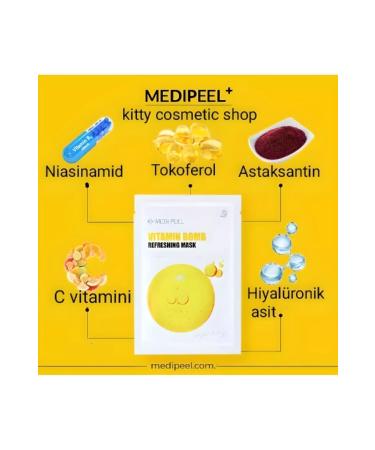 Medipeel Medi-peel Vitamin Bomb Refreshing Mask (MASK AGAINST WRINKLES AND DULLNESS) 1 Piece