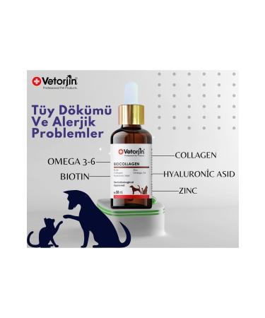 Vetorjin Biotin Collagen Drops for Shedding Cats and Dogs 50 ml Veterinary Series