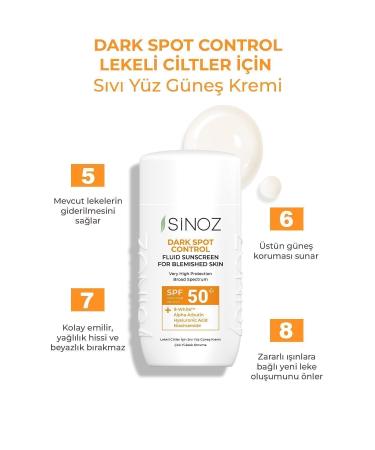 Sinoz Spf50 Dark Spots Effective Liquid Face Sun Cream - New Generation Sun Filters Hybrid Formula - Buy Online on GoSupps.com