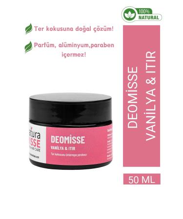naturamisse Natural Underarm Cream 50 ml Deomisse (VANILLA-ITIR) Natural Solution Against Sweat Odor