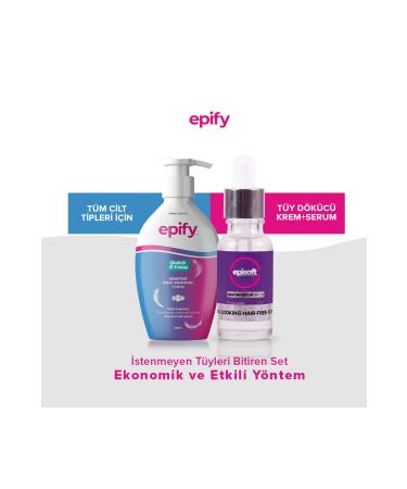 EP FY Epify Hair Removal Cream & Episoft Unwanted Hair Serum Set