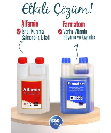 Munich Vet 2-Piece Set Farmatom Vitamin + Alfamin Diarrhea Set for Birds (500 Ml) - Buy Online on GoSupps.com