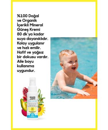 Heaven on Earth Mineral Sunscreen 0 Natural and Organic Content Protective Water Resistant Vegan 50 Spf 50 ml - Buy Online on GoSupps.com