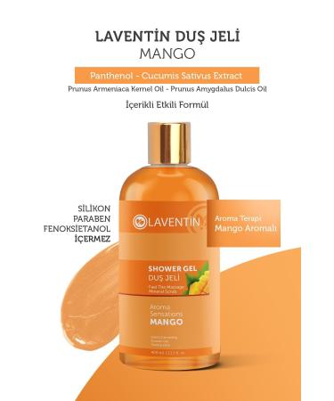 Laventin Purifying Refreshing Moisturizing Mango Shower Gel 400 ml - Buy Online on GoSupps.com