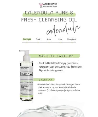 Skin401 Calendula Pure & Refreshing Skin Cleansing Oil 200 ml - Buy Online on GoSupps.com