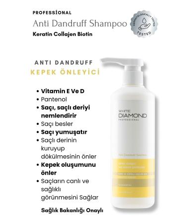 WHITE DIAMOND Anti-Dandruff Strong Effective Nourishing Hair Care Shampoo 500 ml