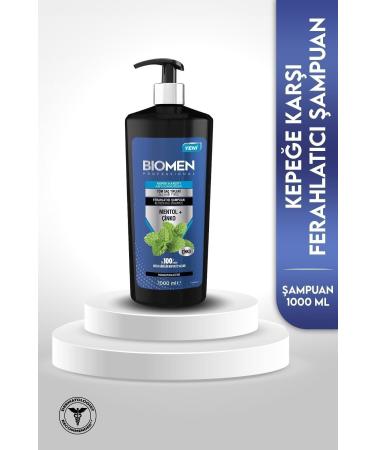 Biomen Professional Menthol & Zinc Anti-Dandruff Refreshing Shampoo 1000 ml X 2 PCS - Buy Online on GoSupps.com