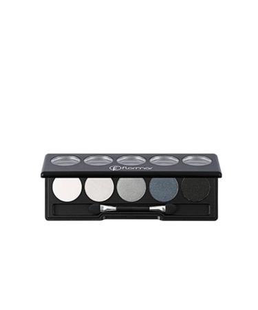 Flormar Matte & Shiny Eyeshadow Palette (BLACK) - Color Eyeshadow Palette - 005 Black Dust - 8690604051588