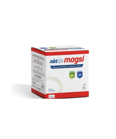 NBT Life Magsi Magnesium Citrate + Pyridoxal 5 Phosphate 90 Capsules