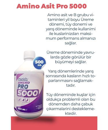 Munich Vet Amino Pro 5000 Amino Acid 500 Ml - Buy Online on GoSupps.com