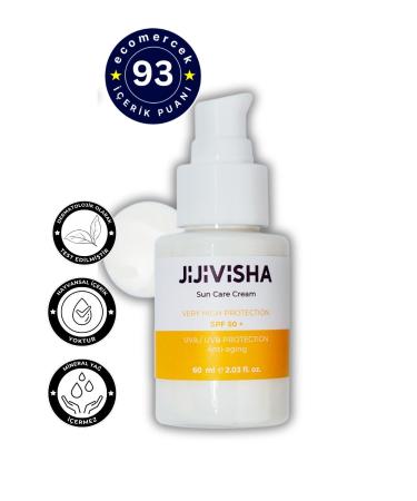 jijivisha Anti-Blemish & Anti-Aging Moisturizer High Protection Sunscreen 50 (NATURAL BRIGHT FINISH) 60ml
