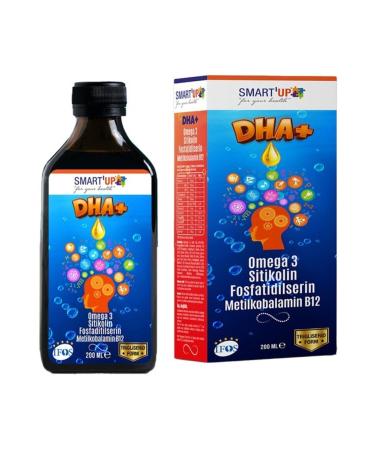 SMART UP Citicoline Dha Omega 3 and Phosphatidylserine Containing Fish Oil B12 200 ml Syrup