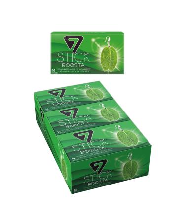 7 STICK Green Mint Flavored Sugar Free Gum 29 gr X 12 Pack