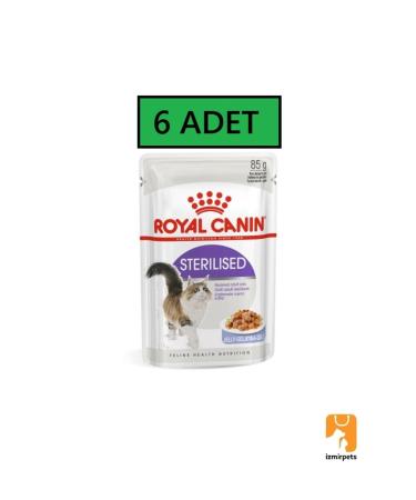 Royal Canin Sterilized Neutered Cat Wet Food 6 Pieces X 85 gr Jelly Pouch Gel