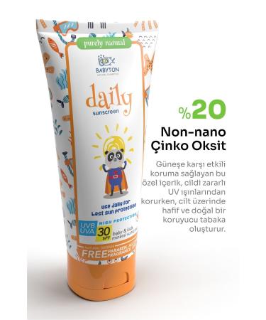 BABYTON Daily Sunscreen Cream for Babies and Children 50 ml - Buy Online on GoSupps.com