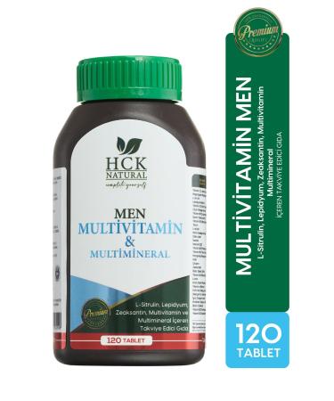 HCK NATURAL Men's Multivitamin-Multimineral Complex 120 Tablets