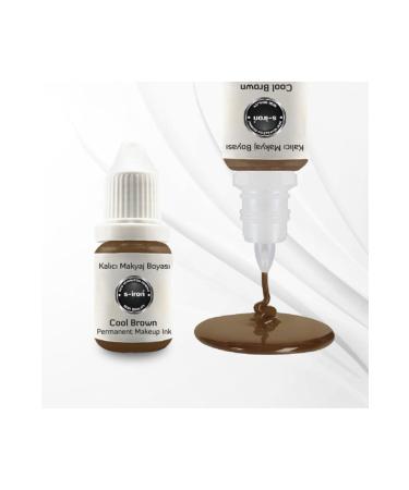 S-IRON COSMETIC Cool Brown Permanent Makeup Eyebrow Dye 12 ml