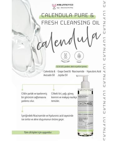 Skin401 Calendula Pure & Refreshing Skin Cleansing Oil 200 ml - Buy Online on GoSupps.com