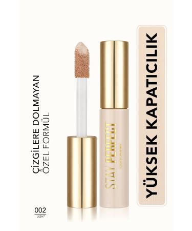 Flormar Natural Finish Concealer (WARM UNDERTONE) - Stay Perfect Concealer - 002 Light - 8682536037129