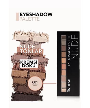 Flormar 10-Piece Eyeshadow Palette (LIGHT NUDE AND EARTH TONES) - Eyeshadow Palette - 001 Nude - 8690604479511 - Buy Online on GoSupps.com