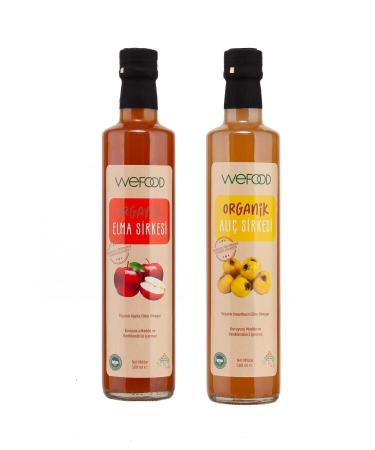 Wefood Organic Hawthorn Vinegar 500 Ml + Organic Apple Cider Vinegar 500 Ml