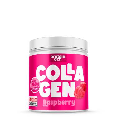 Proteinocean Collagen - Collagen | Raspberry - 6 Vitamins Added - Type 1 2 3 - 250g 25 Servings