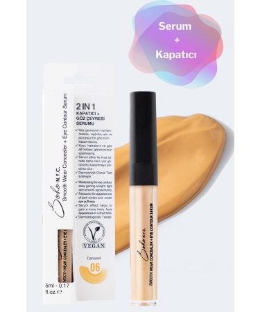 Soho NYC Vegan Under Eye Dark Circles and Bags Serum Concealer 5ml - No:6 Caramel