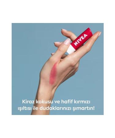 NIVEA Lip Care Cream and Gloss Cherry 4.8 g 24 Hour Moisture