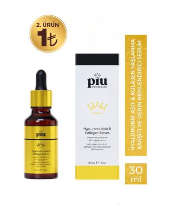 Piu Cosmetic Hyaluronic Acid & Collagen Anti-Aging and Deep Moisturizing Serum