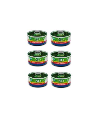 N & D ND Grain-Free Chicken and Pomegranate Cat Canned Food 6x70gr