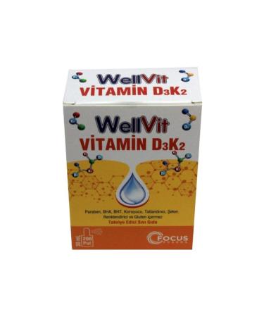 Focus Pharma Wellvit Vitamin D3 K2 30ml