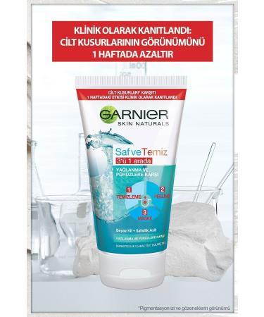 Garnier STD Pure & Clean Anti-Oil and Anti-Imperfection 3 in 1 150 ml Classic - Buy Online on GoSupps.com